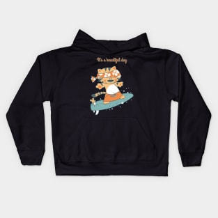 Funny cat and mouse Kids Hoodie